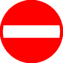 Eenrichtingsweg, in deze richting gesloten voor voertuigen, ruiters en geleiders van rij- of trekdieren of vee