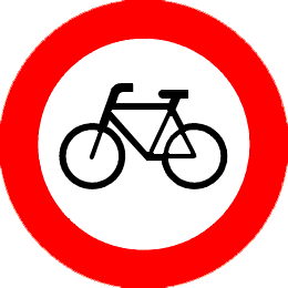 Gesloten voor fietsen en voor gehandicaptenvoertuigen zonder motor