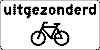 Bovenstaand bord geldt niet 
        voor fietsen